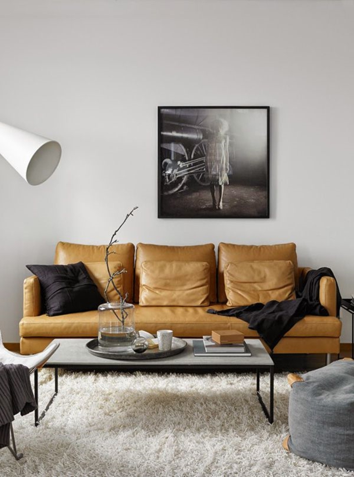 style-scandinave-canapé-beige-meubles-scandinaves-palaiseau-canapé-marron-en-cuir