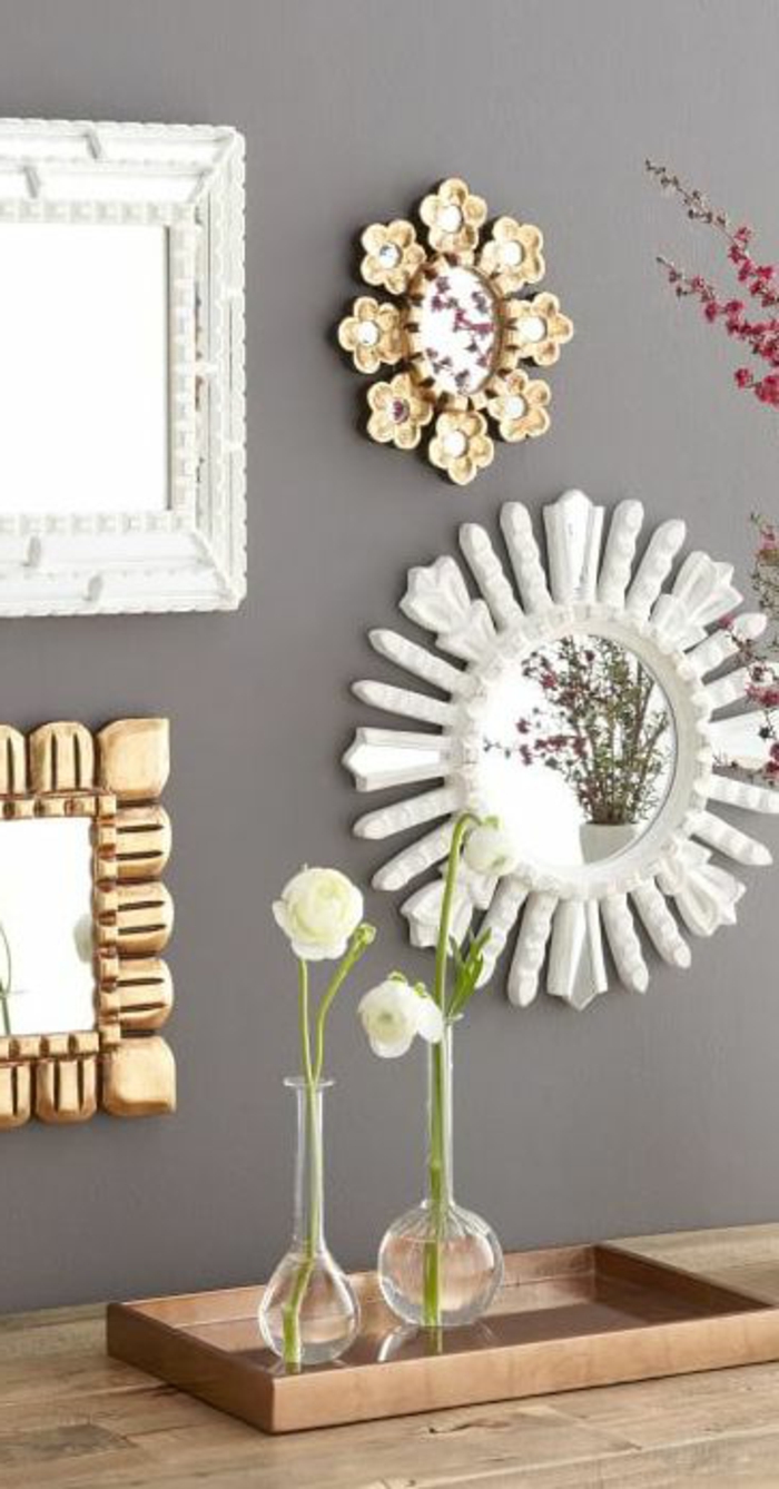 1-miroir-décoratif-miroir-rond-ikea-murs-gris-décoration-avec-miroirs