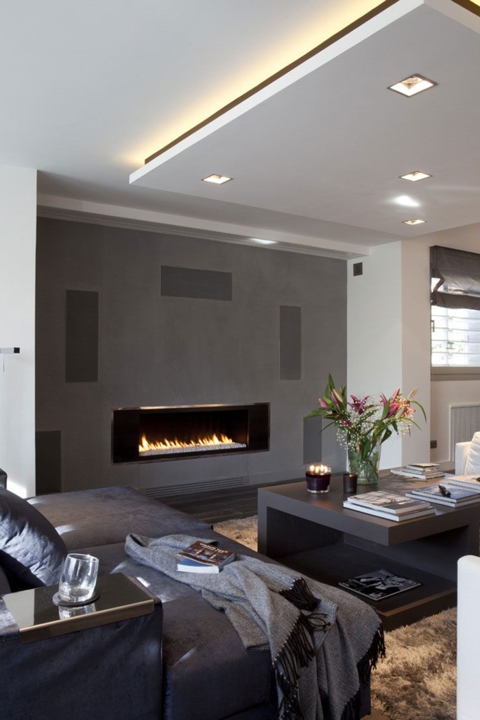 1-salon-gris-suspente-plafond-faux-gris-moquette-marron-cheminée-décorative-d-intérieur