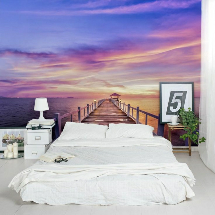 2-saint-maclou-papier-peint-intissé-chambre-à-coucher-moderne-linge-de-lit-blanc