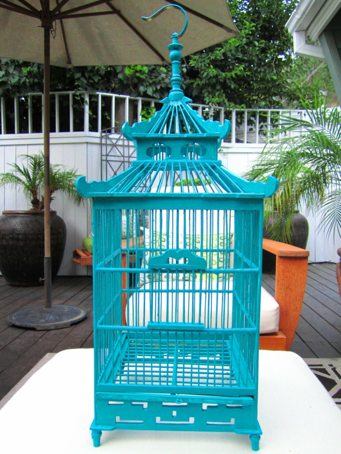 cage-à-oiseaux-décorative-bleue-cage-à-suspendre