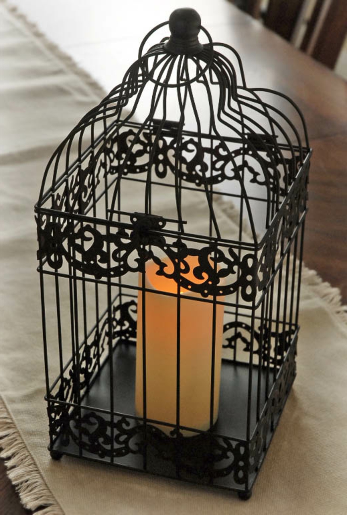 cage-à-oiseaux-décorative-lanterne-grillage-métallique