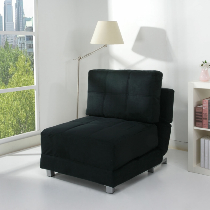 idées-pour-votre-intérieur-avec-le-fauteuil-canapé-convertible-noire