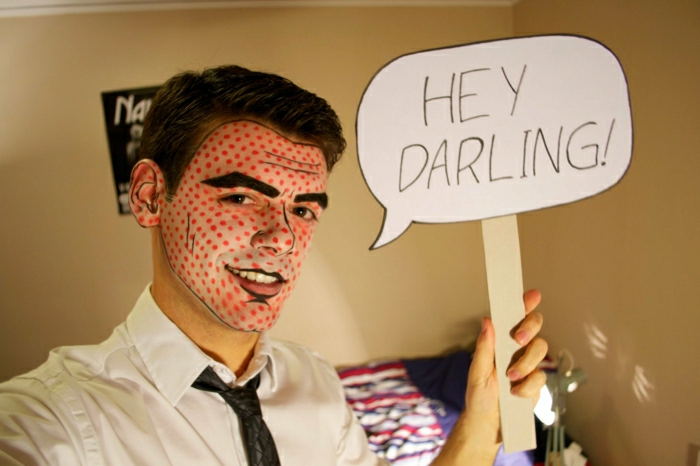 maquillage-halloween-homme-idées-inspiration-2015-pop-art-populaire-dots-resized-resized