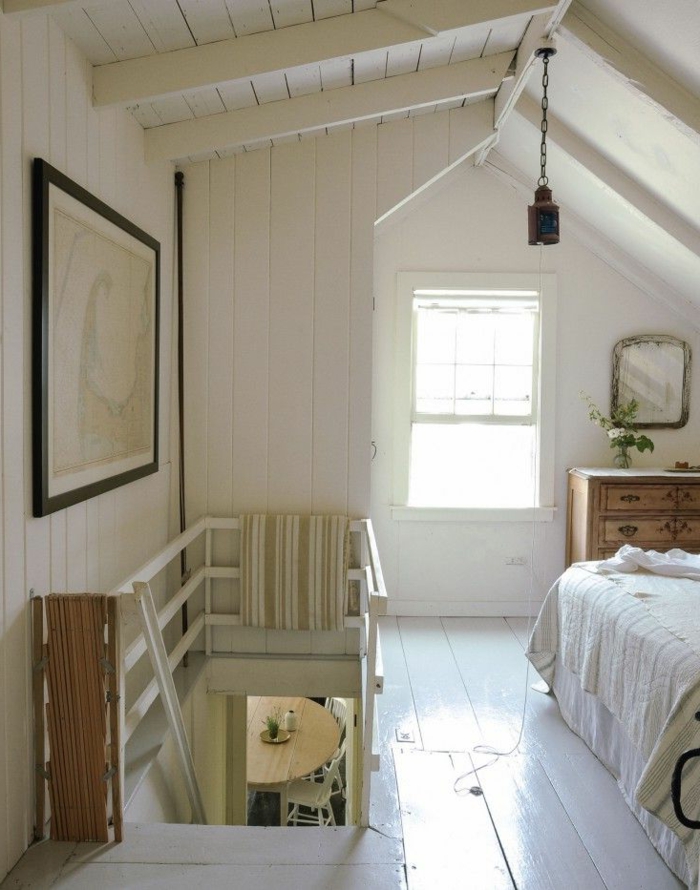 parquet-blanc-chambre-à-coucher-attique