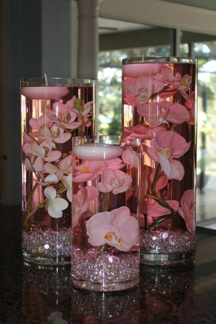 art-foral-moderne-orchidées-submergées-roses