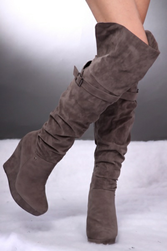 chaussures-compensées-hauttes-bottes-d'hiver
