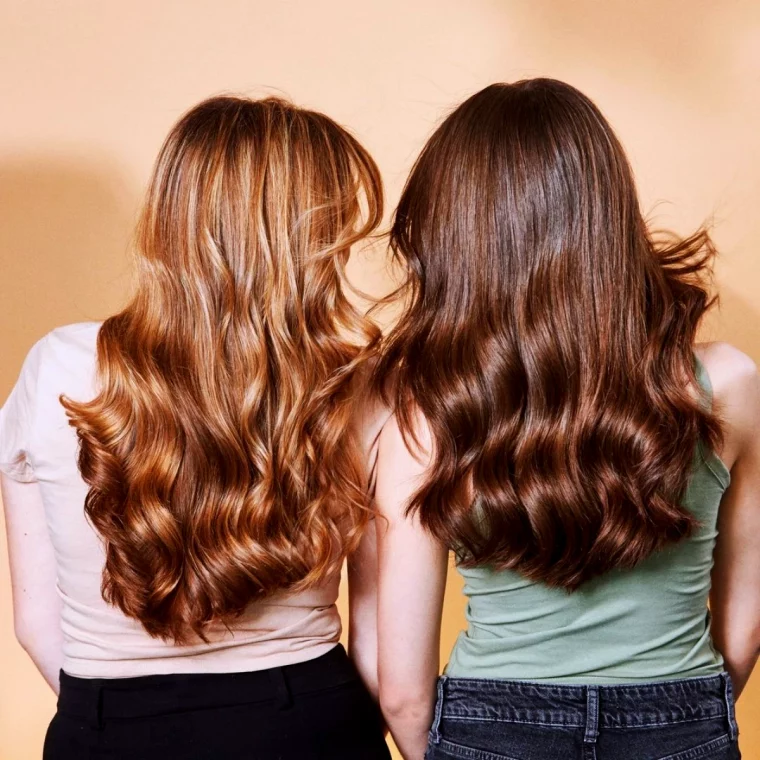 coloration naturelle deux femmes de dos avec des cheveux longs