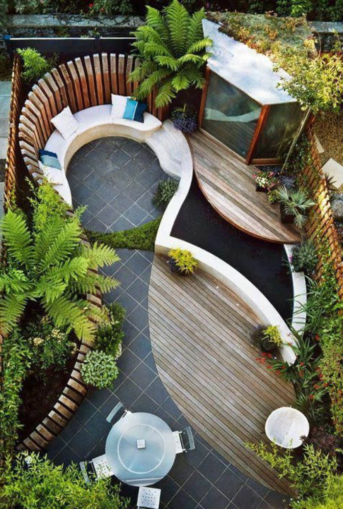 idee-amenagement-jardin-avec-meubles-d-extérieur-en-bois-pour-le-jardin