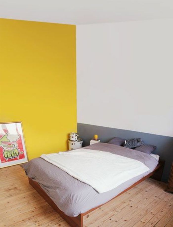 quelle-peinture-satiné-choisir-pour-la-chambre-a-coucher-doublecouleur-jaune-et-blanc