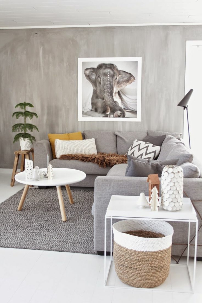 un-joli-salon-avec-meubles-gris-et-peinture-murale-avec-elephant-interieur-gris-idee-de-deco-salon
