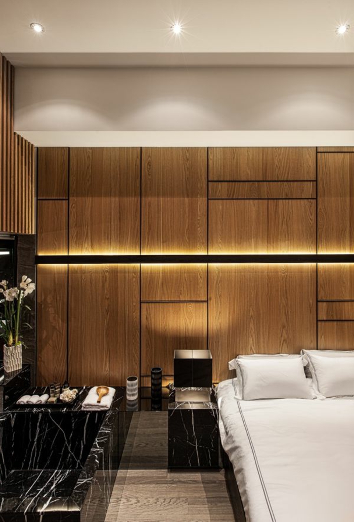 1-éclairage-indirect-dans-la-salle-a-coucher-de-style-zen-moderne-mur-en-bois-moderne-chambre-a-coucher