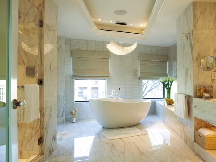 carrelage-de-salle-de-bain-carrelage-idée-inspiration-marbre-baignoire-ronde
