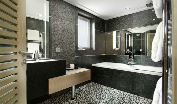 carrelage-sol-salle-de-bain-aménagement-luxueuse-gris-et-noir