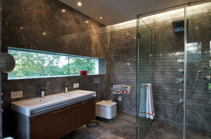 des-meuble-salle-de-bain-double-vasque-gris-idées-originales-douche-cabine