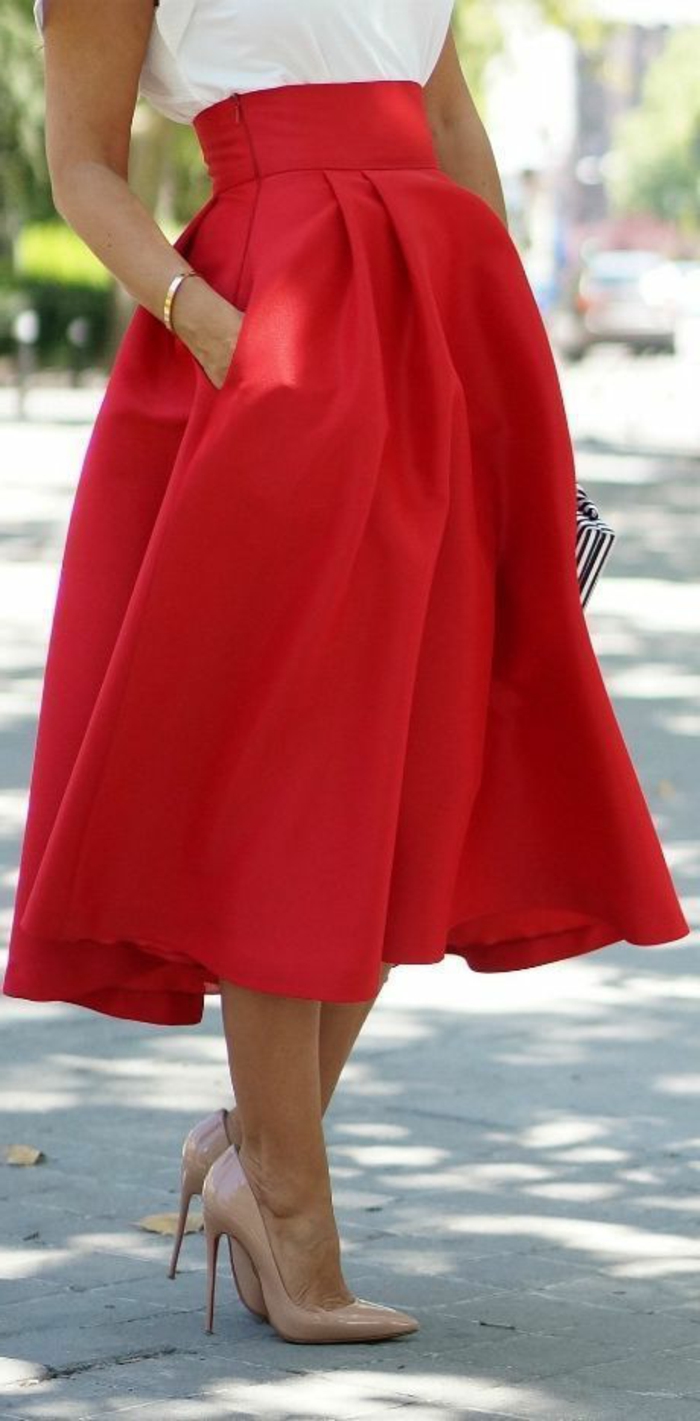 jupe-parapluie-rouge-mi-longue-evasee-pour-les-femmes-modernes-tendances-de-la-mode