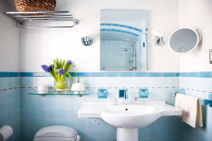le-carrelage-salle-de-bains-beauté-et-confort-zen-beau-en-bleu