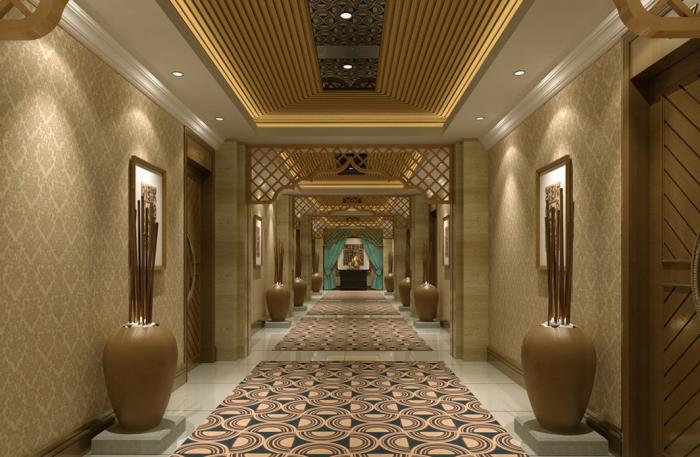 papier-peint-de-couloir-couloir-d'hôtel-luxueux