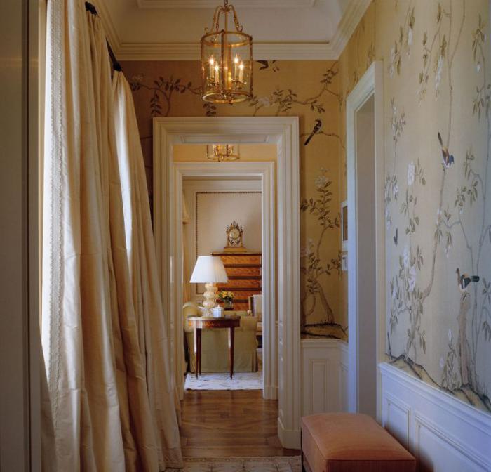 papier-peint-de-couloir-déco-d'appartement-vintage-rustique
