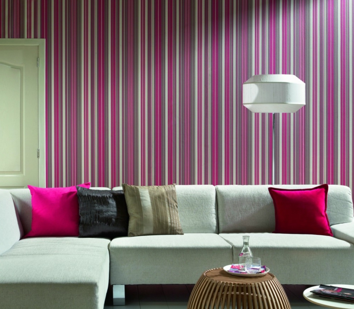 papier-peint-design-pour-salon-sticker-mural-couleur-rose
