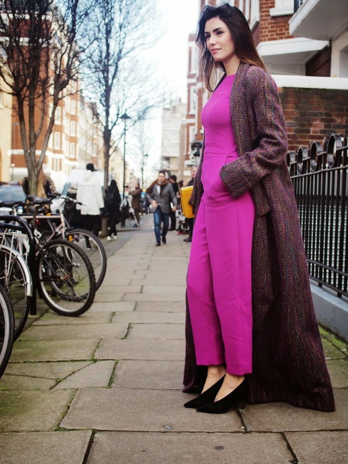 street-fashion-tendance-automne-hiver-2014-2015-idée-tenue-de-jour-en-rose-maxi-veste-resized