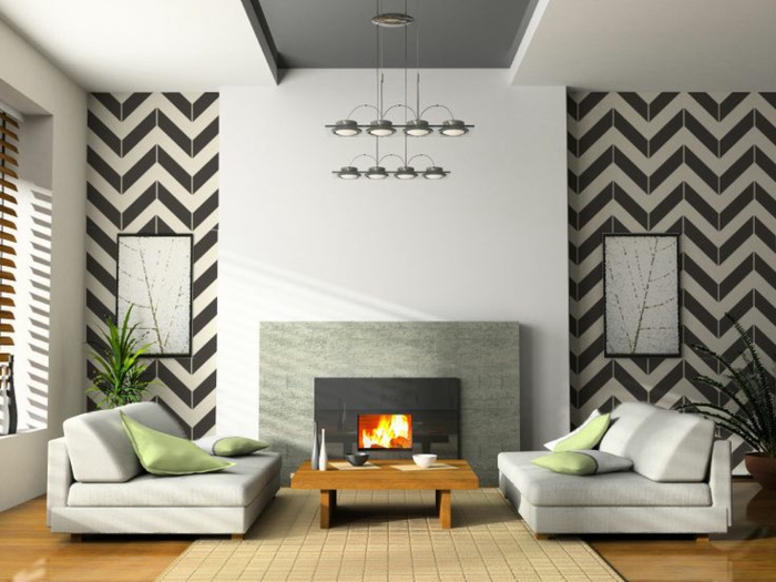 3-papier-peint-noir-et-blanc-dans-le-salon-moderne-avec-cheminé-d-intérieur-moderne