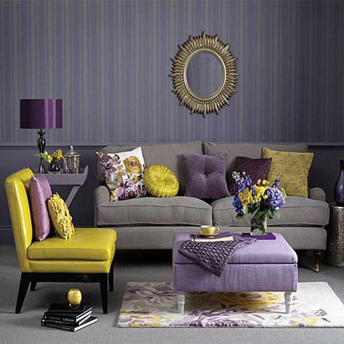 Salle-de-séjour-tapis-moderne-salon-contemporaine-idée-violet-unique