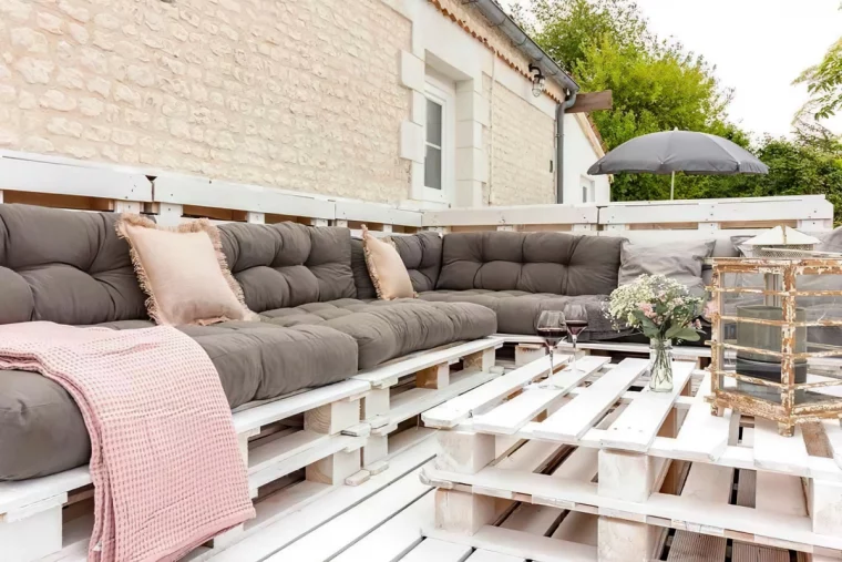 amenagement terrasse en bois materiaux de recup diy canape palettes