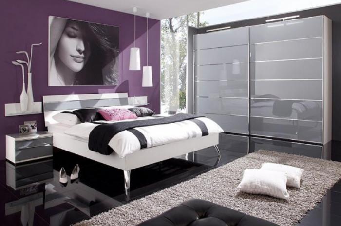 chambre-violette-chambre-à-coucher-contemporaine