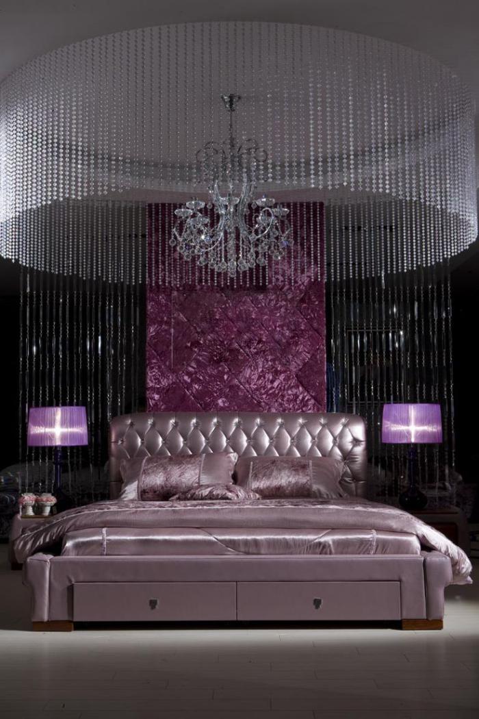 chambre-violette-chambre-à-coucher-luxe-noir-et-violet