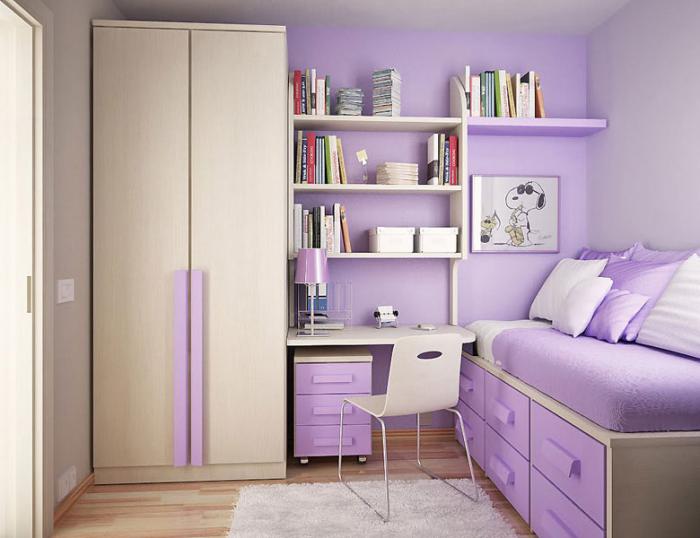 chambre-violette-équipement-contemporain-de-chambre-enfant