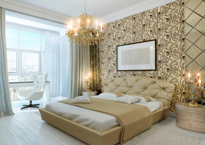 chambre-à-coucher-moderne-couleur-d'or