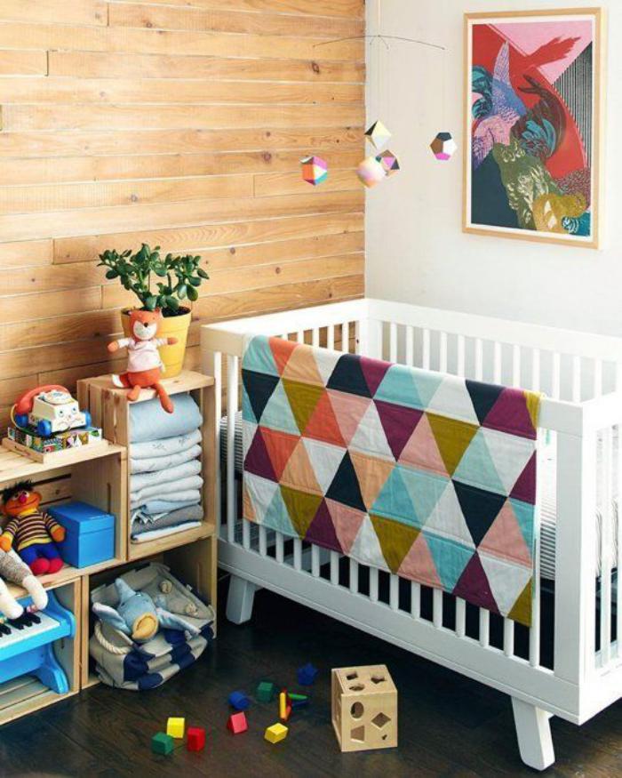 couverture-patchwork-bébé-triangles-multicolores