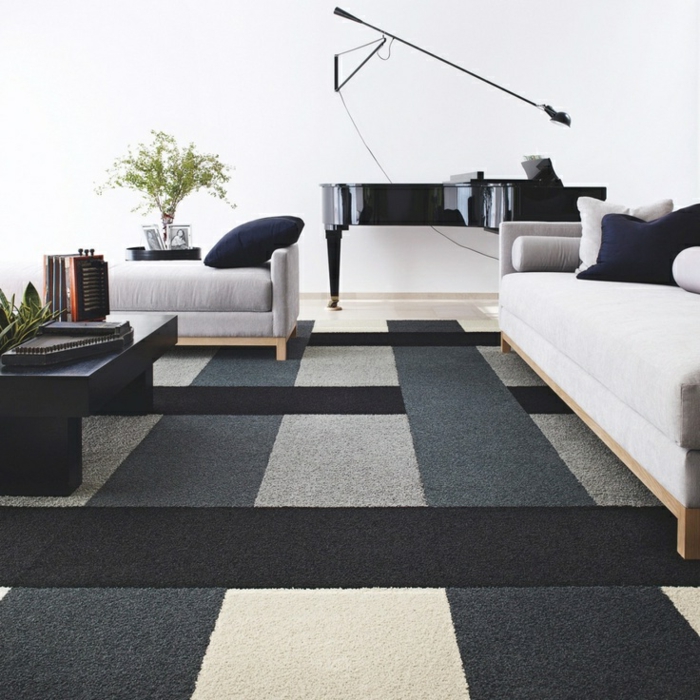design-tapis-pour-salon-moderne-intérieur-contémporaine-noir-et-blanc