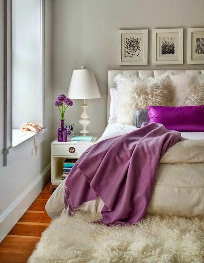 déco-salle-de-séjour-en-violet-claire-couleur-parme-violet-coucher-lit