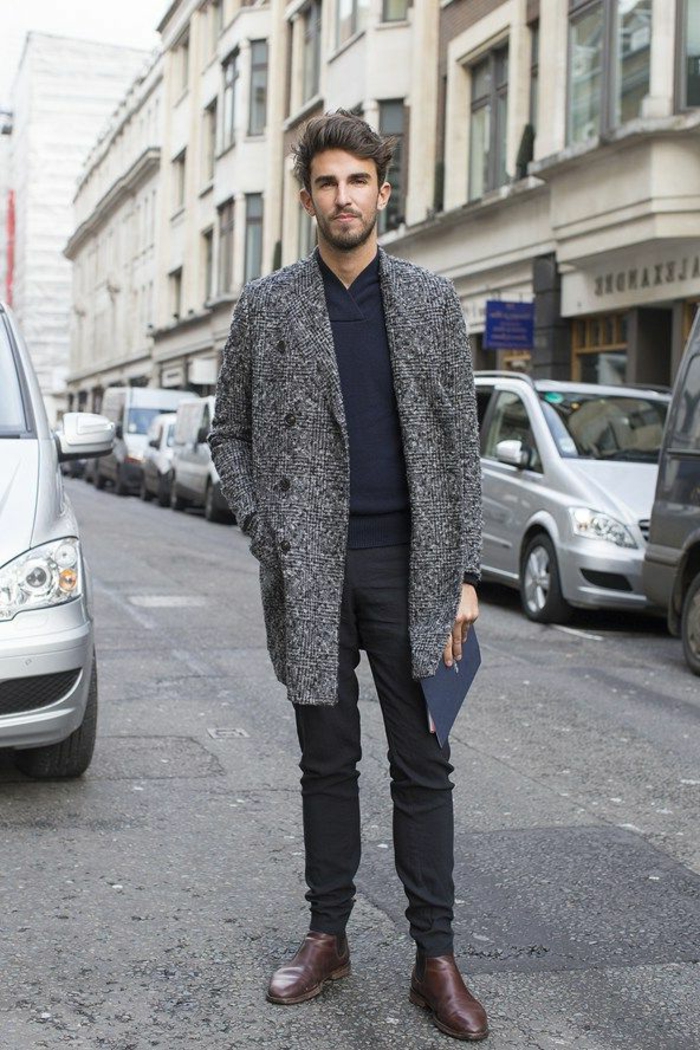 manteau homme zara gris