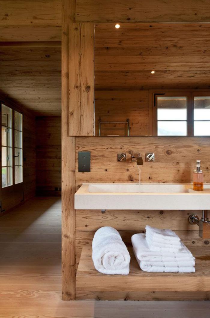 salle-de-bain-rustique-moderne-lignes-épurées-intérieur-de-chalet-type-spa