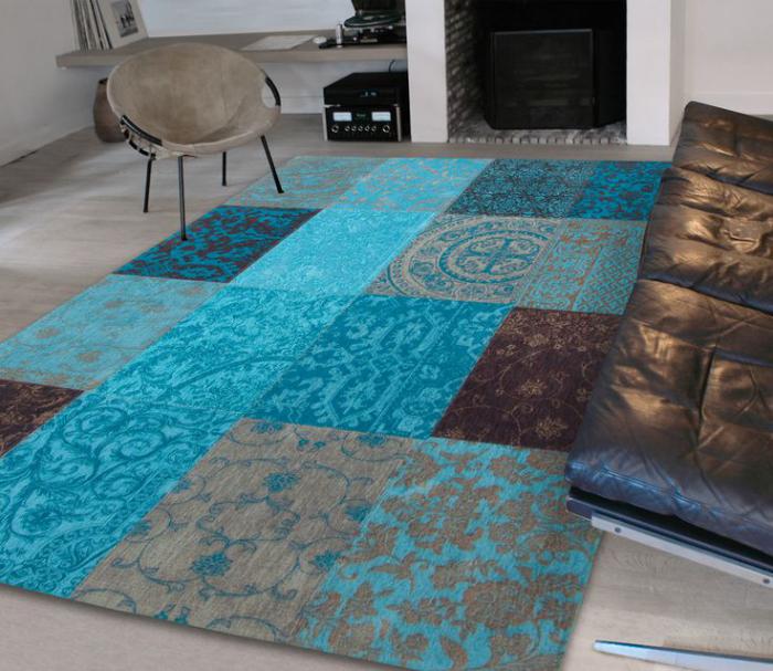 tapis-patchwork-bleu-marron-tapis-stylé-pour-le-salon-moderne