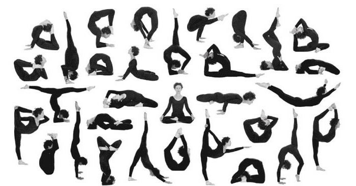 une-exercice-yoga-posture-de-yoga-professionnel-différent-positions