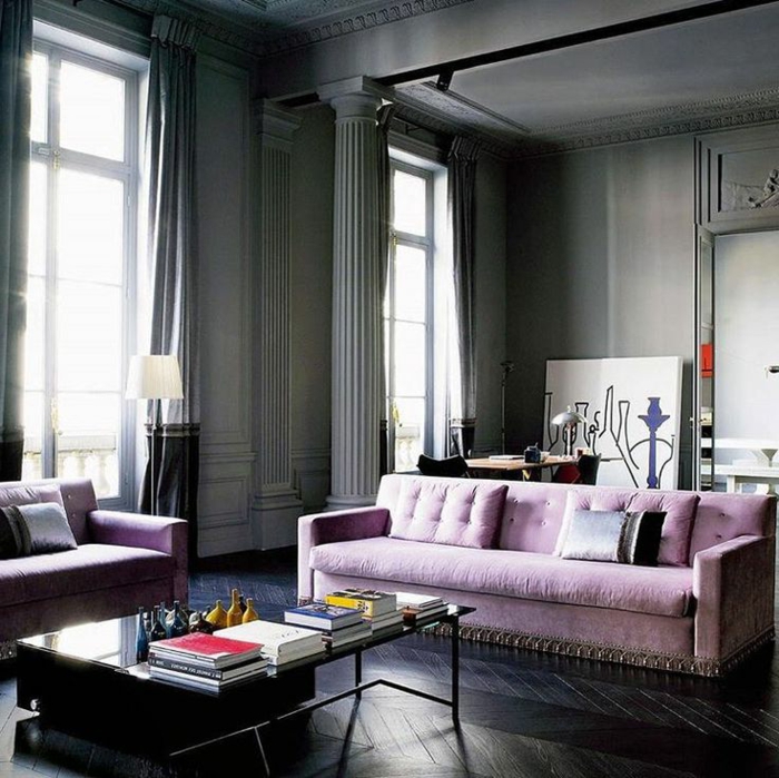 violet-clair-chambre-mauve-décoration-originale-canapé