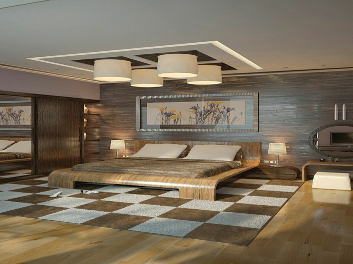 1-jolie-chambre-a-coucher-plafonnier-design-faux-plafond-tendu-sol-en-parquet-plafonnier-led-pas-cher