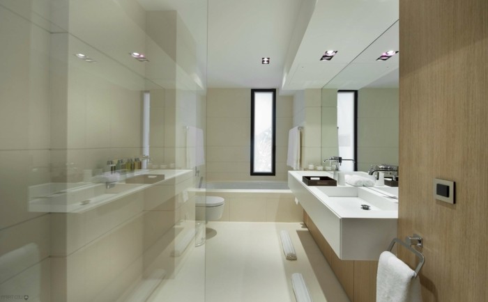 1-jolie-salle-de-bain-beige-avec-plafonnier-led-plafonnier-conforama-pour-la-salle-de-bain