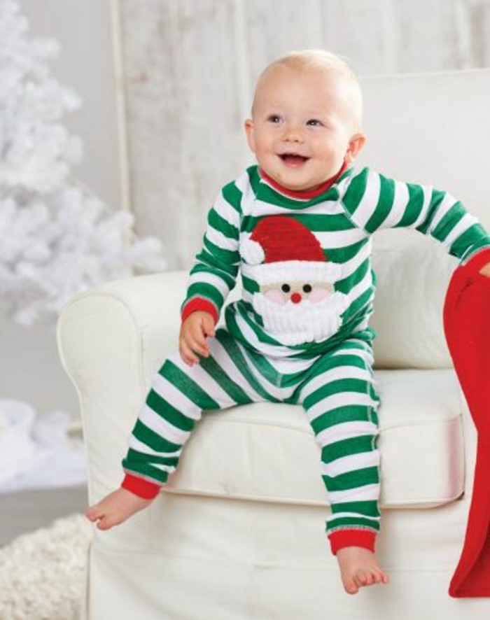 combinaison-bebe-grenouillère-bébé-dors-bien-papa-noel-pyjama-festive