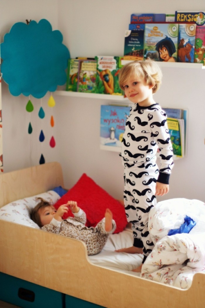 cool-pyjama-bébé-pas-cher-ensemble-bébé-fille-mostache-deux-bebes