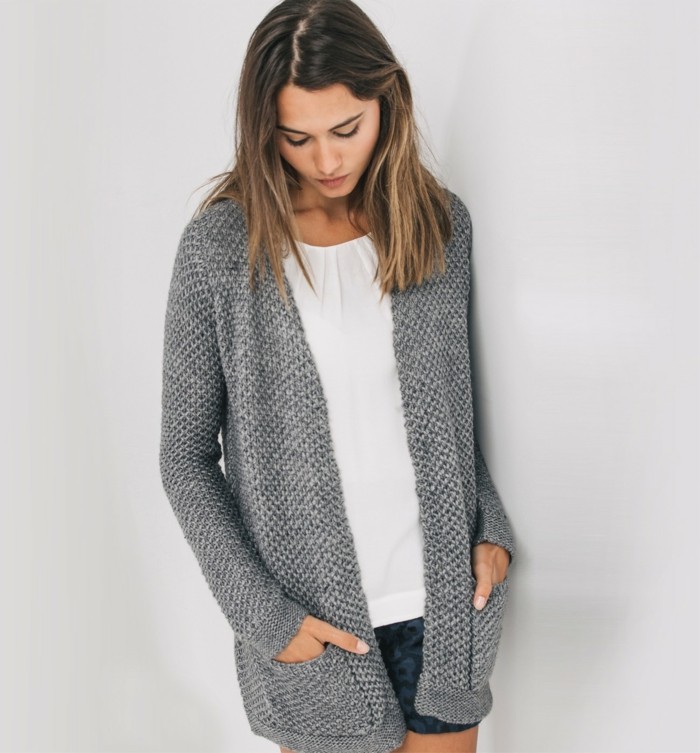 jolie-gilet-long-femme-pull-femme-ootd-femme-celebre-gris