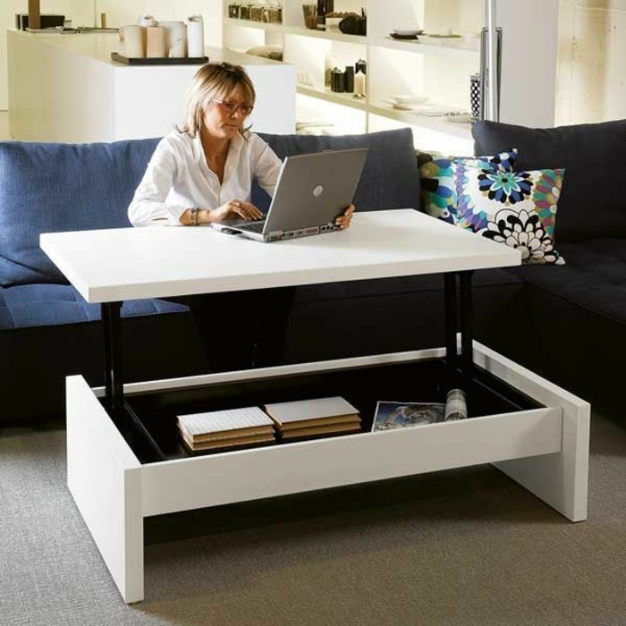 Choisir le meilleur design de la table  basse avec  rangement 