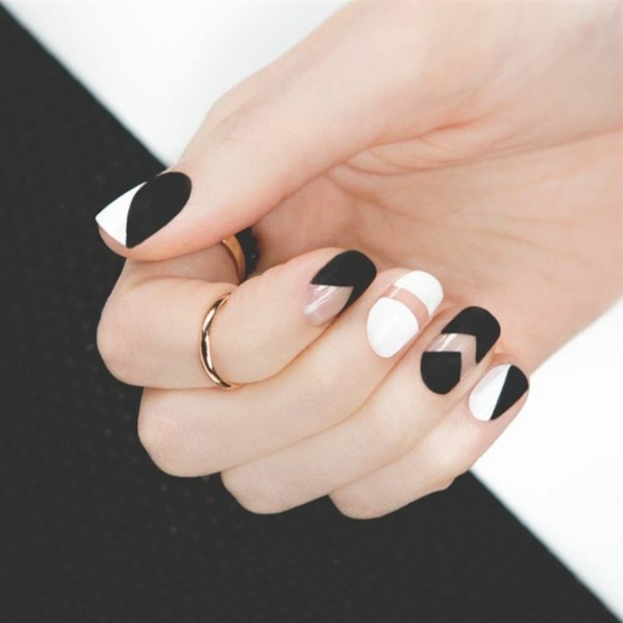00-modele-ongle-gel-blanc-noir-ongles-décorés-deco-ongle-gel-idee-deco-ongle