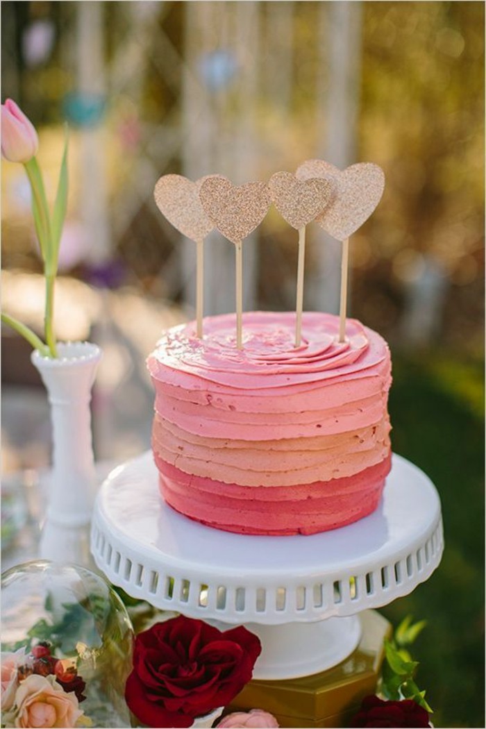 Adorable-image-de-gâteau-photo-gateau-photo-de-gateau-coeurs-roses-valentine