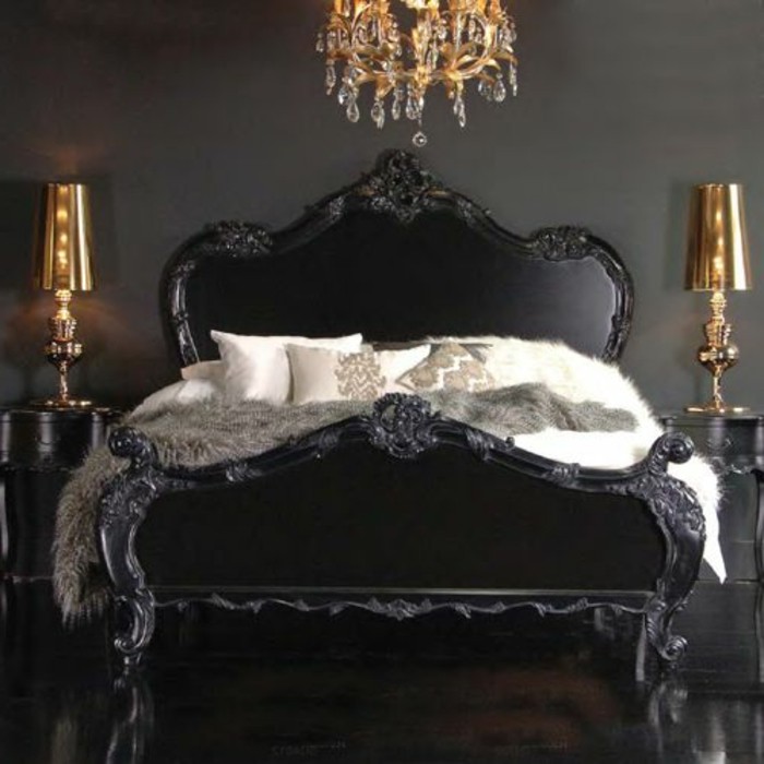 chambre-a-coucher-avec-lit-baroque-noir-et-lustre-baroque-deco-baroque-pas-cher-meubles-baroques