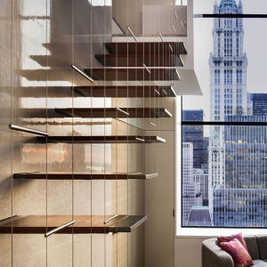 Designs d'escalier suspendu - le look du loft moderne